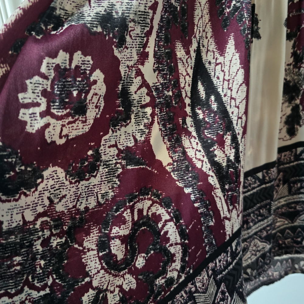 Free People Say You Love Me Paisley Boho Babydoll Cottage Mini Dress Size M - Picture 4 of 9